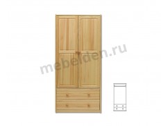 Двухстворчатый деревянный шкаф Витязь 111