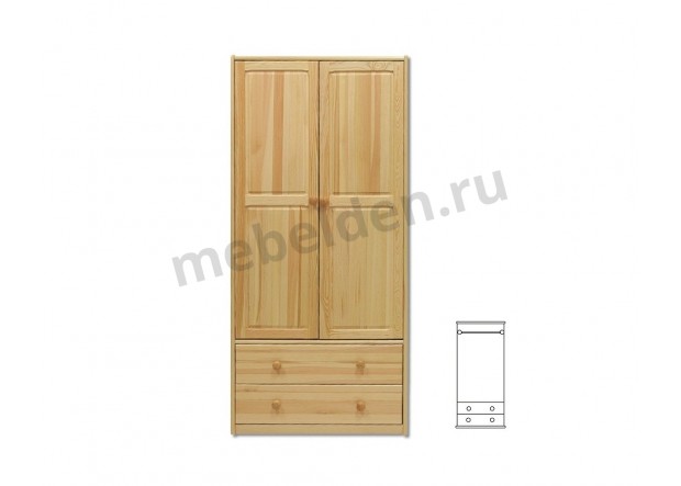 Двухстворчатый деревянный шкаф Витязь 111
