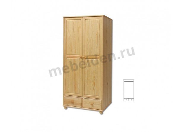 Двухстворчатый шкаф Витязь-115, натуральное дерево