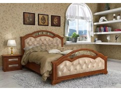 Кровать двуспальная ЛАУРА-140 с ящиками