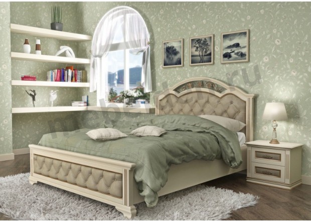 Кровать двуспальная ЛАУРА-120 с ящиками
