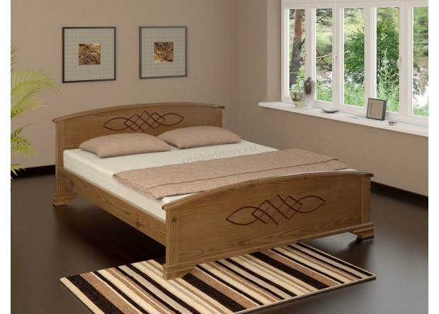 Кровать полуторка МД-005 из массива дерева