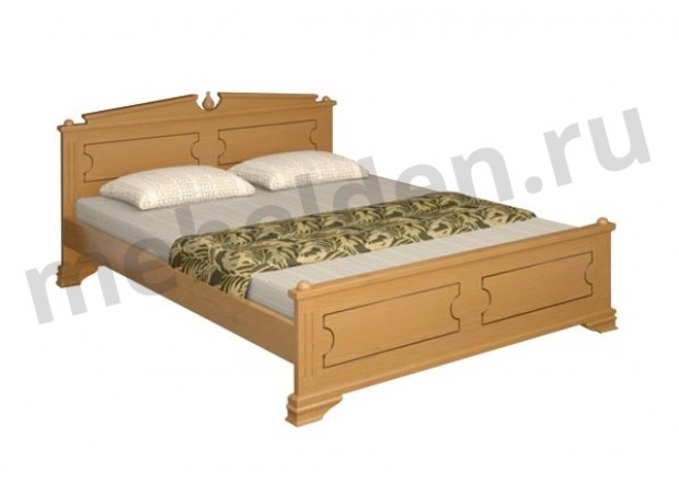 Кровать двуспальная МД-018 из массива ясеня