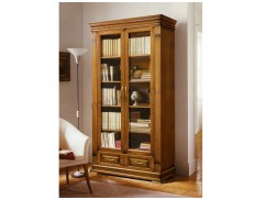 Двухстворчатый деревянный книжный шкаф Верди-130